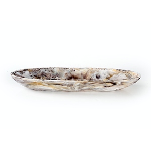 Bandeja Ovalada de Resina con Efecto Mármol de Lujo, Plato Decorativo para Frutas, Elegante Centro de Mesa para Decoración Moderna del Hogar - Product Image 1