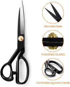 Tijeras de Sastre de Primera Calidad, Tijeras para Tela Resistentes, Tijeras de Costura de Acero Inoxidable Afiladas para Sastrería Profesional - Product Image 4