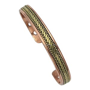 Elegante Brazalete Magnético de Cobre Hecho a Mano, Moderno, para Recuperación Muscular, Bio Terapia, para Deportes, Salud y Bienestar, Regalo de Bautizo - Product Image 3