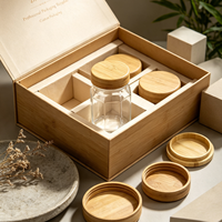 Couvercle en bois à vis en bambou de qualité alimentaire personnalisé pour bocaux à épices en verre, couvercle rond pour bocaux, fourniture directe d'usine pour les besoins de stockage et d'emballage