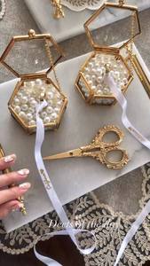 Customized <b>Hexagon</b> Glass Ring <b>Box</b> with Metal Frame, Decorative Storage Organizer Jewelry <b>Box</b> For Wedding <b>Gift</b> & Home use - Product Image 6