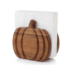 Porte-serviettes en bois d'acacia en forme de citrouille pour la décoration de table d'automne, ambiance Thanksgiving et Halloween, en provenance du Vietnam - Product Image 2