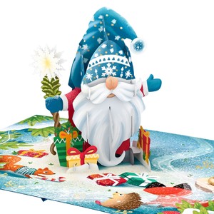 Carte de vœux de Noël personnalisée en 3D avec enveloppe pour événement de Noël, carte artisanale sur le thème du Père Noël - Product Image 3