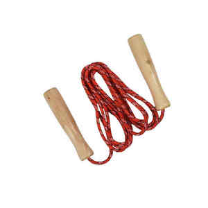 เชือกกระโดดปรับระดับได้ พรีเมียม ทำจาก PU พร้อมด้ามจับไม้ ผลิตโดยผู้ผลิตชั้นนำจากปากีสถาน - Product Image 2