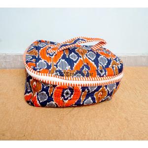 Trousse de Maquillage Suspendue Portable Grande Capacité Écologique en Coton Biologique Imprimé Floral – Ensemble de Pochettes de Voyage Multifonctionnelles à Fermeture Éclair - Product Image 2