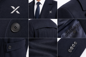 Uniformes d'aviation personnalisés à manches longues pour pilotes et personnel de cabine |   Uniformes d'aviation OEM ODM |   Ensemble de manteaux d'hiver pour hommes, style steward de l'air - Product Image 5