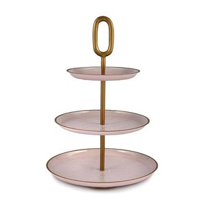 Supports à gâteaux à 3 étages, assiettes à dessert, présentoirs pour mini-gâteaux, fruits et bonbons pour les fêtes, support à gâteaux en métal pour la maison et la cuisine - Product Image 6