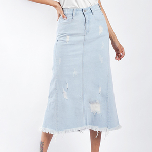 New Style Women's Skirt Women's High-waisted Denim Skirt A-line Skirt - Product Image 1