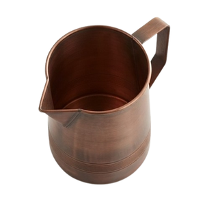 Carafe à eau grande capacité avec poignée métallique, carafe à eau marron foncé, carafe à café, vin, restaurant, carafe à eau froide en cuivre métallique - Product Image 2