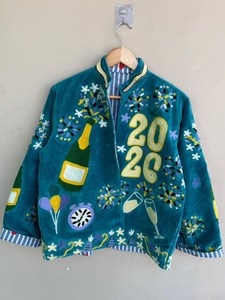 Eye Catching Handmade Velvet Suzani <b>Jacket</b> Boho <b>Hippie</b> Embroidered Coat Unisex Festive Bold & Beautiful Statement Outwear - Product Image 1