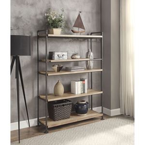 Libreria con finitura Brantley rovere e sabbia nera - Product Image 1