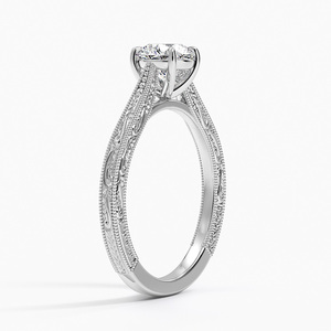 Anillo de compromiso BOJ Ring 069 de plata 925 con corte redondo, grabado Elsie, diamante de 2 quilates, color D, VVS1, moissanita, certificado GRA, en oferta. - Product Image 2
