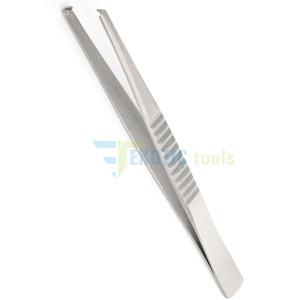 Pince à épiler pour pouce en tissu 6 ", pince médicale à disséquer les tissus avec 1x2 dents droite approuvée CE - Product Image 2