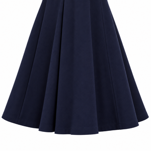 ชุดนักเรียนหญิงสีกรมท่า เสื้อแขนยาวสีขาว กระโปรงจีบผูกเอว ชุดนักเรียนวัยรุ่น - Product Image 4