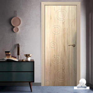 Puertas Interiores de Madera Compuesta de Diseño Minimalista en Oferta, Puerta Plana de WPC para Apartamento, Hotel, Dormitorio y Baño con Acabado de Superficie - Product Image 4