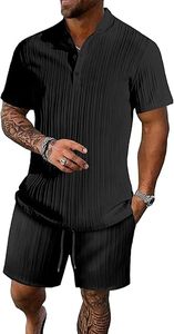 Conjunto de Camiseta y Pantalones Cortos de Invierno para Hombre, 100% Algodón, Transpirable, Peso Medio, con Pedrería, Estilo Casual - Product Image 2