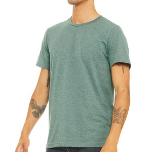 เสื้อยืดคอกลมแขนสั้นผู้ชาย สีเขียว ทรงปกติ ผ้าเจอร์ซีย์คอตตอน 100% สไตล์ลำลอง ลายพิมพ์แบบกำหนดเองด้านหน้า ระบายอากาศได้ดี ผ้าถัก - Product Image 4