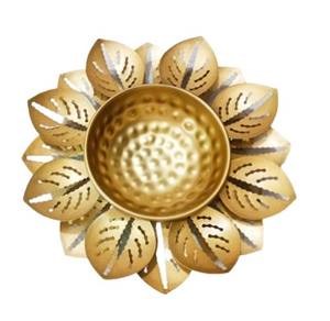 Cuenco Urli de Diseño Personalizado con Flores para Decoración del Hogar, Duradero para Uso en Interiores, Cuenco Martillado para Diya Flotante y Flores - Product Image 1