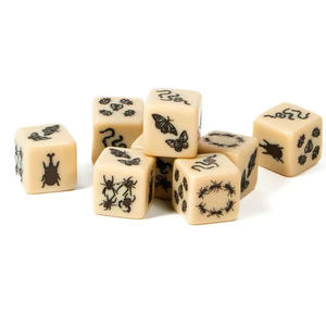 Premium Handmade Horn Polyhedral <b>Dice</b>-7-Piece <b>Set</b> Durable Eco-Friendly Dragons Dungeons Theme for Board Games RPG Collectors - Product Image 1