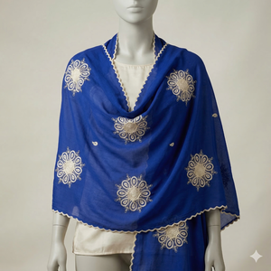 Foulard Hijab en Voile de Coton Brodé de Strass Floraux pour Femme – Doux, Respirant et Léger pour l'Été et le Quotidien – Vente en Gros - Product Image 3