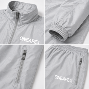 Ensemble de survêtement coupe-vent blanc pour homme, veste de sport légère, pantalon de jogging, tenue de sport streetwear - Product Image 5