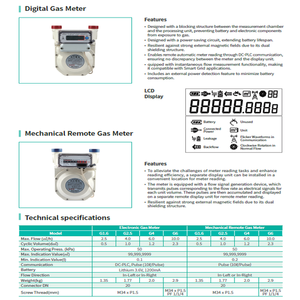 Medidor de Gas de Diafragma de Alta Precisión, Acero Inoxidable y Plástico, Uso Industrial y Residencial, con Pantalla Digital, Origen KR - Product Image 6