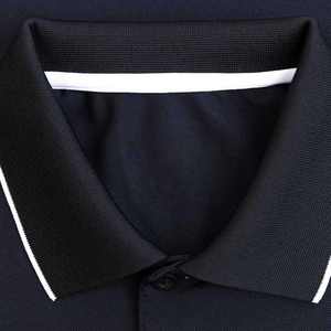 เสื้อเชิ้ตแขนสั้นคอสูงสีดำสำหรับผู้ชาย ทรงปกติ แห้งเร็ว ผ้าถัก ลำลอง ลายแบบสั่งทำได้ ความยาวปกติ 100% - Product Image 3