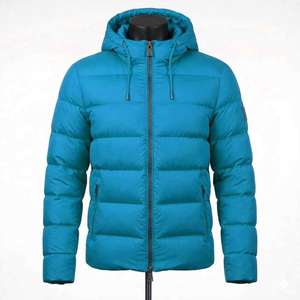 Heavyweight Puffer <b>Jacket</b> with Hood Cold Weather Coat <b>Lightweight</b> <b>Packable</b> Friendly Coat Custom Printed Puffer <b>Jackets</b> - Product Image 1
