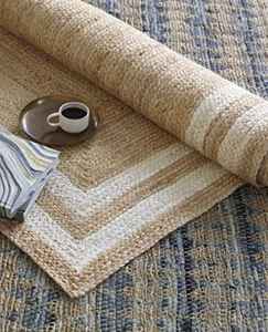 Tapis décoratif lavable en jute 100% adapté pour la chambre, le salon et le couloir - Product Image 6