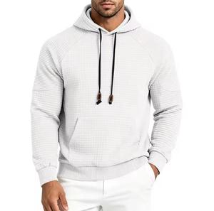 Sudadera con Capucha Unisex, Corte Regular, Color Sólido Informal, Tejido de Punto, Manga Larga, Bolsillo, Raglán, Secado Rápido, 100% Algodón, Ropa de Invierno - Product Image 1