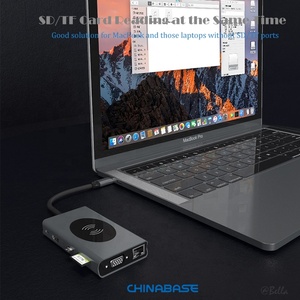 <span class=keywords><strong>USB</strong></span> C Hub13 Trong 1 Loại C Adapter Docking Station Với Sạc Không Dây 100W Pd 4K HDMI VGA <span class=keywords><strong>USB</strong></span> 3.0 Ethernet Sdtf Đối Với <span class=keywords><strong>MacBook</strong></span> Pro - Product Image 5