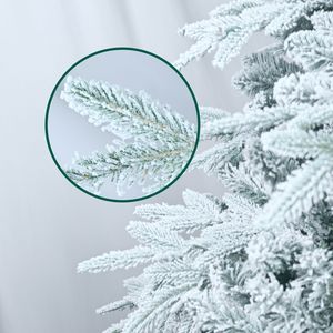 Albero di Natale Artificiale Preilluminato da 1,5 m con 300 Luci Incandescenti UL, Punte in PE PVC Premium, Effetto Neve, Decorazione Natalizia - Product Image 3
