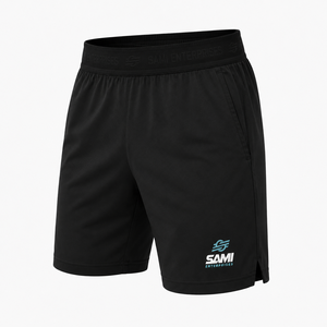 Men's Solid Mid Waist Breathable Quick Dry <b>Mesh</b> Shorts Elastic Waist Sports Training Casual Short <b>Pants</b> OEM Custom Logo - Product Image 5