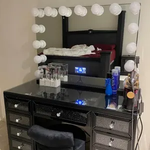 Vanity Modern And Hollywood Anity Room Mirror Dressing Drawers Makeup Bedroom Table Light With Vanity Desk For Makeup