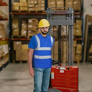 Chemises de sécurité haute visibilité pour hommes de haute qualité, polos réfléchissants pour travaux de construction - Product Image 2