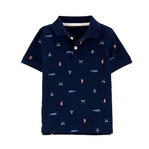 Nouveauté, vêtements pour enfants de haute qualité, haut à manches courtes rayé respirant, t-shirt polo en coton extensible pour garçons, fournisseur du Bangladesh - Product Image 1