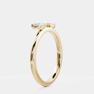 Anillo de Boda Apilable de Lujo con Banda Curva y Moissanita de Corte Marquesa en Plata de Ley 925 con Engaste de Garras para Mujer/Unisex, 2 Gramos - Product Image 3