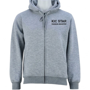 Ensemble de jogging pour homme en molleton de coton 2 pièces avec logo personnalisé, sweat à capuche zippé et pantalon de jogging, coupe ajustée décontractée - Product Image 5