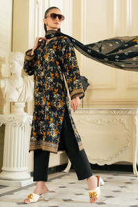 Ensemble Kurta traditionnel en coton pour femmes, imprimé floral, longueur cheville, avec dupatta, coupe ample, tenue décontractée, style Inde Pakistan, automne - Product Image 4