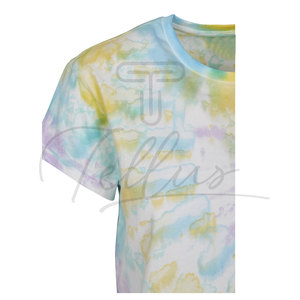 Camiseta Tie & Dye Personalizada de Alta Calidad para Mujer, Cuello Redondo, Manga Corta, Ecológica, Informal, para Yoga - Product Image 6