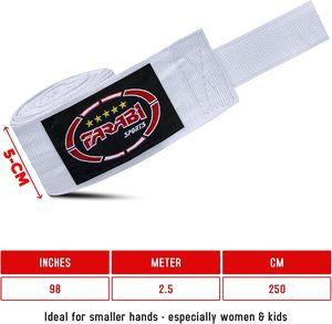 ผ้าพันมือสำหรับชกมวย Farabi Sports แบบขายส่ง พร้อมโลโก้สั่งทำได้ เป็นมิตรกับสิ่งแวดล้อม ปิดด้วยแถบตีนตุ๊กแก น้ำหนักเบา เหมาะสำหรับทุกเพศทุกวัย สำหรับศิลปะการต่อสู้ - Product Image 6