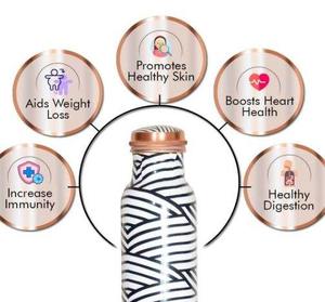 Vida Pura con Botella de Agua de Cobre para una Hidratación Natural y un Bienestar Eterno Mediante la Uso de una Botella de Agua de Cobre de Primera Calidad - Product Image 4