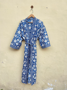Bata Kimono de Algodón 100% Tejido para Mujer con Estampado Digital de Dibujos Animados, Camisón de Verano Hecho a Mano ODM con Cuello en V y Cintura Elástica de Longitud Completa - Product Image 3