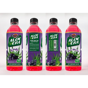 Jus de raisin et d'aloe vera en marque blanche avec pulpe, 500 ml x 24 bouteilles, boisson fruitée faible en gras, OEM ODM, usine du Vietnam - Product Image 1