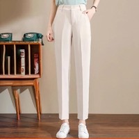 Pantalones de Traje Formales para Mujer al por Mayor, Ecológicos, Elásticos, de Corte Recto y Largo Completo