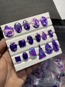 Cabochons en Sugilite en gros, pierres précieuses en vrac de formes variées, pour la fabrication de bijoux - Product Image 3