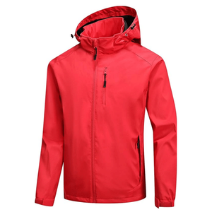 เสื้อแจ็คเก็ตกันฝนผู้ชายแบบมีฮู้ด ขายดี กันน้ำ เนื้อผ้านุ่ม ซิปยาวเต็มตัว มีกระเป๋าด้านหน้าด้านล่าง - Product Image 1