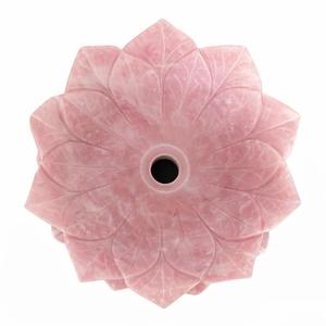 Vasque de salle de bain de luxe en quartz rose moderne en forme de fleur de lotus, écologique, à poser sur comptoir, faite à la main - Product Image 3