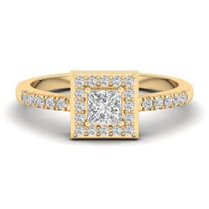 Bague de fiançailles solitaire REYES personnalisée en or jaune massif 14 carats avec diamant certifié IGI, bijou de mariage classique le plus vendu - Product Image 1