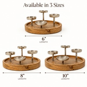 Juego de Portavelas de Metal Hechos a Mano, 4 Piezas, Decoración de Mesa Moderna Circular para Mesa de Comedor, Decoración del Hogar, Hotel, Restaurante - Product Image 4
